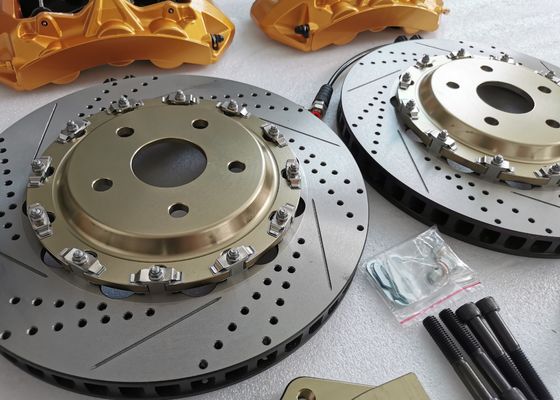 JKGT6 Gold Front Wheel Caliper 6 Pot Brake Kit For 22in Wheel