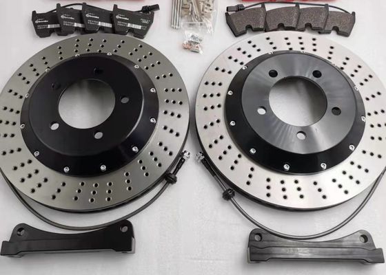 Cast Iron 405mm Disc 8 Pot Brakes Red Caliper GT8 For Toyota LC200