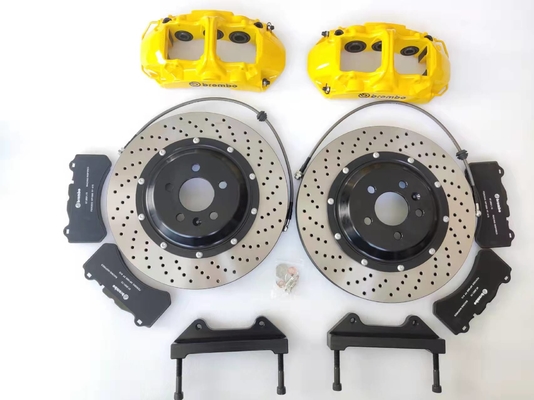 Tesla 3 LR 20 Inch Front 6 Pot Brake Kit Yellow GT6 Caliper 380x34