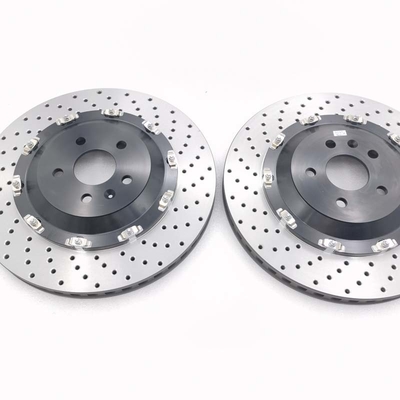 Grey Cast Iron Brake Disc 380*32mm Drilled Floating For Audi RS3 8P