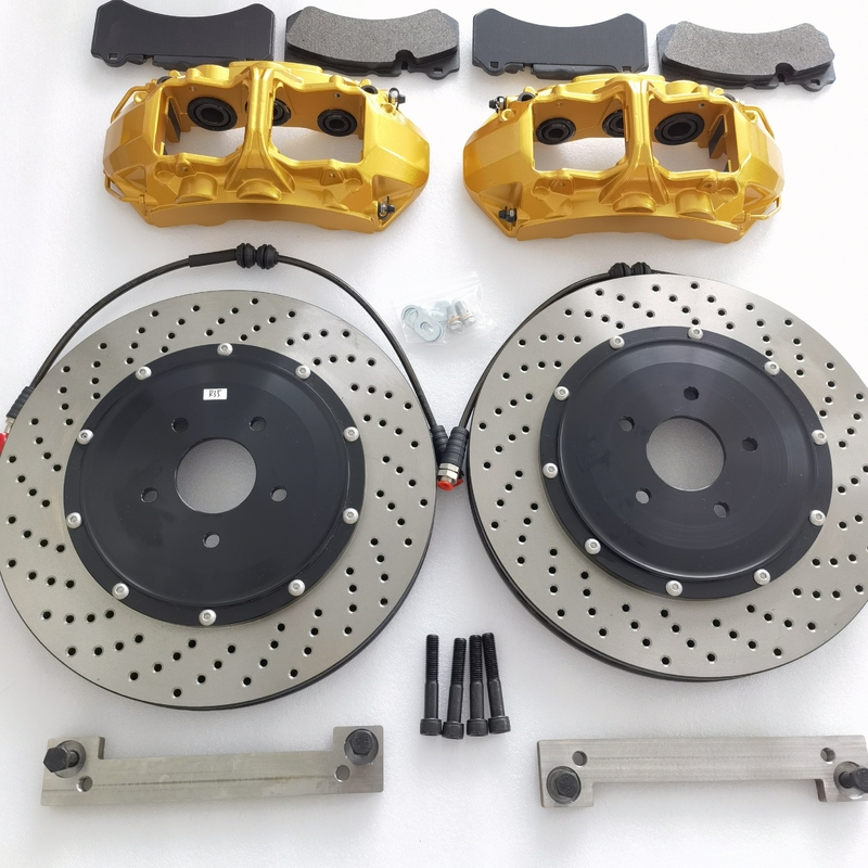 6 Pots Gold Brake Caliper 380*34mm Disc For Nissan GTR R35