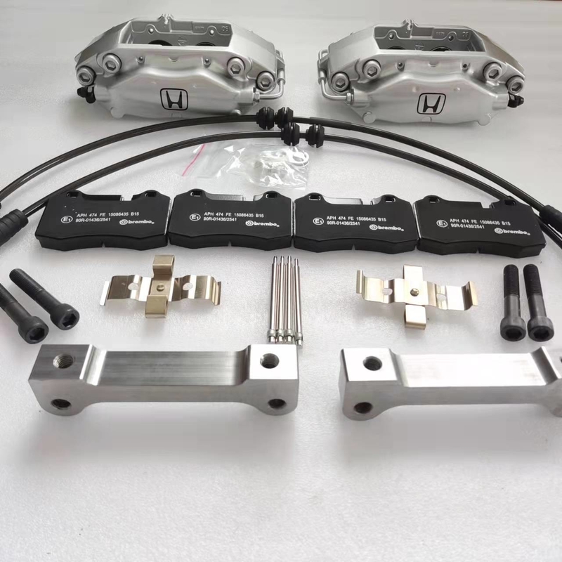 Silver F40 Caliper Brake Pads Bracket Brake Lines For Civic Fk1