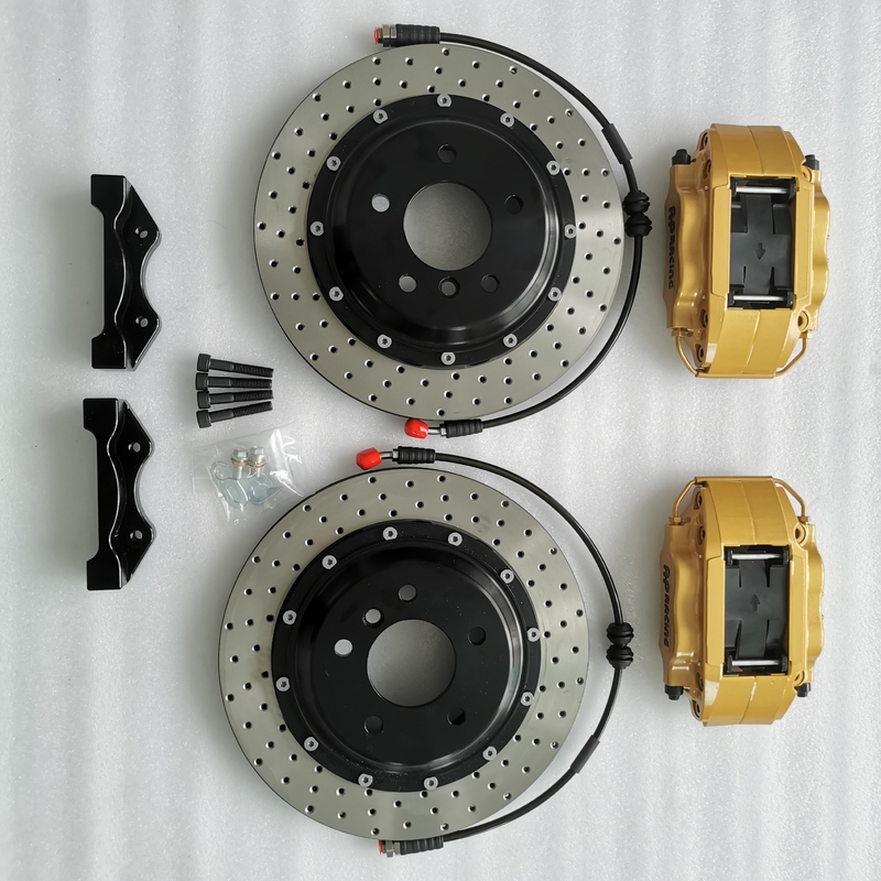 7600 Gold Car Brake Caliper Disc 330*24mm For 17 Inch Wheel